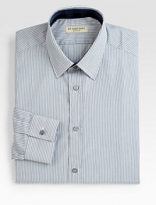 Simplistic stripes lend sartorial precision to a classic-fitting dress standard.Button-frontPoint collarCottonMachine washImported Simplistic stripes lend sartorial precision to a classic-fitting dress standard.Button-frontPoint collarCottonMachine washImported