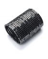 Dance party perfect. Bar III's retro-inspired style resembles a glittering disco ball with its chic, beaded design in hematite tone mixed metal. Bracelet stretches to fit wrist. Approximate diameter: 3-1/2 inches.