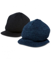 Let your hip style go to your head with this soft-brim beanie hat from Volcom.