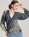 Anne Klein Collection Printed Silk Blouse