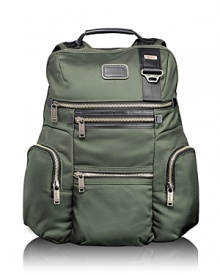 Rendered in ballistic nylon with leather trim, the Alpha Bravo series offers classic styling details and strong organizational pockets, functioning seamlessly across work, travel and casual environments. With a roomy compartment, the backpack easily stores papers, files, an extra layer of clothing and all your everyday essentials. Rendered in ballistic nylon with leather trim, the Alpha Bravo series offers classic styling details and strong organizational pockets, functioning seamlessly across work, travel and casual environments. With a roomy compartment, the backpack easily stores papers, files, an extra layer of clothing and all your everyday essentials.