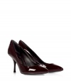 Go classic in style with these sophisticated patent leather heels from Giuseppe Zanotti - Pointed toe, mid-length stiletto heel - Style with a pencil skirt, a tie-neck blouse, and a bold shoulder blazer for workweek chic