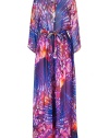 Make a stunning seaside debut in Matthew Williamson Escapes radiant palm printed silk jumpsuit - Spread collar, open neckline, draped long sleeves with buttoned tabs for adjustable length, button-down front, self-tie sash around the waist - Loosely fitted, wide-legged - Team with statement gold jewelry and just as bright platform pumps