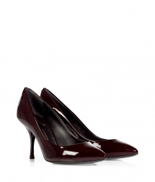 Go classic in style with these sophisticated patent leather heels from Giuseppe Zanotti - Pointed toe, mid-length stiletto heel - Style with a pencil skirt, a tie-neck blouse, and a bold shoulder blazer for workweek chic Go classic in style with these sophisticated patent leather heels from Giuseppe Zanotti - Pointed toe, mid-length stiletto heel - Style with a pencil skirt, a tie-neck blouse, and a bold shoulder blazer for workweek chic