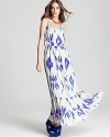 Aqua Dress - Canyon Ikat Tiered Maxi