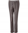 Bring luxe appeal to your workweek attire with these stylish pants from Marc Jacobs - Stripe detailed waistband, on-seam pockets, back welt pockets with buttons, cuffed hem, slim fit - Style with a sleek button down, a blazer, and dress shoes