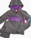 Warm up her looks in this hoodie from Puma, with a cheetah-print hood and sequin logo for style.