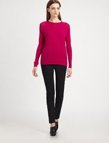 Reed's iconic Baseball sweater, updated this season in a looser sweatshirt silhouette and notched inset neckline.Rib-knit crewneck with V detailRib-knit raglan sleevesAbout 23 from shoulder to hemBody: woolSleeves and neck: silkDry cleanImported of Italian fabricModel shown is 5'10 (177cm) wearing US size Small. Reed's iconic Baseball sweater, updated this season in a looser sweatshirt silhouette and notched inset neckline.Rib-knit crewneck with V detailRib-knit raglan sleevesAbout 23 from shoulder to hemBody: woolSleeves and neck: silkDry cleanImported of Italian fabricModel shown is 5'10 (177cm) wearing US size Small.