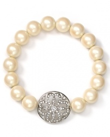 Say I do to subtle sparkle. With a crystal-encrusted pendant, Carolee's classically styled pearl bracelet vows to wow. Say I do to subtle sparkle. With a crystal-encrusted pendant, Carolee's classically styled pearl bracelet vows to wow.