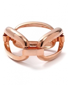 Bold oval links lend a powerful accent to Carolee's rose gold-plated bracelet. For maximum impact wear this bauble solo. Bold oval links lend a powerful accent to Carolee's rose gold-plated bracelet. For maximum impact wear this bauble solo.
