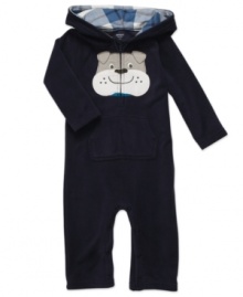 Warm and cozy with a healthy dose of adorable, this Carter's microfleece coverall will only add to your little one's cuteness factor. Warm and cozy with a healthy dose of adorable, this Carter's microfleece coverall will only add to your little one's cuteness factor.