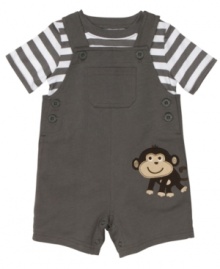 What a character. Show off his playful side in a fun overall and shirt set from Carter's. What a character. Show off his playful side in a fun overall and shirt set from Carter's.