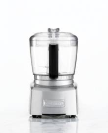 Cook like the kitchen elite with this peppy, powerful die-cast chopper/grinder from Cuisinart. Designed to handle a wide variety of food prep tasks, it features an innovative, dual-edge SmartPower(tm) blade with a sharp edge for delicate chopping and a blunt edge for fine grinding. 18-month limited warranty. Model CH-4. Cook like the kitchen elite with this peppy, powerful die-cast chopper/grinder from Cuisinart. Designed to handle a wide variety of food prep tasks, it features an innovative, dual-edge SmartPower(tm) blade with a sharp edge for delicate chopping and a blunt edge for fine grinding. 18-month limited warranty. Model CH-4.