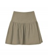 A flirty alternative to shorts, this versatile linen-blend skirt from Marc by Marc Jacobs adds a stylish kick to your warm weather basics - Fitted at hips, ruffle tier with pleating, concealed back zip closure, mini length - Wear with a tee and flats or with a blouse and heels for workweek chic