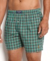 Extra comfortable printed boxer by Polo Ralph Lauren is made from 100% cotton for all day comfort.
