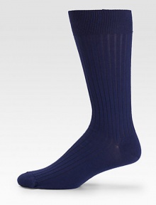 Extra-fine merino wool is blended with a hint of stretch to create these ribbed socks.Mid-calf height80% virgin wool/20% polyamideMachine washMade in Italy