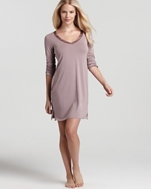 Calvin Klein Underwear Essentials Nightdress With Shelf Bra & Satin Trim Calvin Klein Underwear Essentials Nightdress With Shelf Bra & Satin Trim