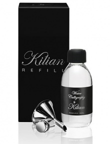 Water Calligraphy is a scent built with simplicity and spirituality, like its Art. A harmonious duo of sparkling Grapefruit zest and Reseda blossom, underlined by dewy Water Lily to awaken the senses. In the heart, the majestic Jasmine Sambac enhances the evanescent magnolia giving an impression of quiet water sliding over Cardamom and Vetiver, like Chinese ink slides over rice paper. Includes 1.7 oz. refill, black velvet pouch and funnel. Water Calligraphy is a scent built with simplicity and spirituality, like its Art. A harmonious duo of sparkling Grapefruit zest and Reseda blossom, underlined by dewy Water Lily to awaken the senses. In the heart, the majestic Jasmine Sambac enhances the evanescent magnolia giving an impression of quiet water sliding over Cardamom and Vetiver, like Chinese ink slides over rice paper. Includes 1.7 oz. refill, black velvet pouch and funnel.