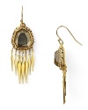 A hard-hitting take on fringe, Alexis Bittar's crystal-encrusted earrings make a strong statement. Be a gold dusted woman, these faceted doublets lend looks a bewitching stamp.