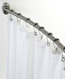 Give your bathroom a sleek, new look with this Curved shower curtain rod from Charter Club. Features quick and easy installation with adjustabillity from 40 to 70. Give your bathroom a sleek, new look with this Curved shower curtain rod from Charter Club. Features quick and easy installation with adjustabillity from 40 to 70.