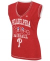 Finally! A fan favorite fit just for you-this Philadelphia Phillies MLB tank from Majestic Apparel is a homerun.