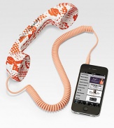 Make talking on your mobile device easier with this fun, printed handset.PlasticCompatible with any device with an audio jack9W X 4H X 1DImportedPlease note: iPhone® not included.