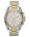 This chic, menswear-inspired Bradshaw watch from Michael Kors brings a feminine touch with golden accents.