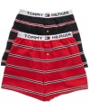 Give your regular rotation a sporty update when you add these knit cotton striped boxers from Tommy Hilfiger into the mix.