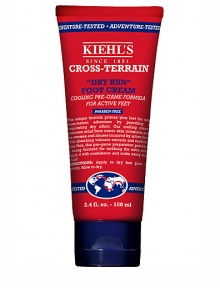 This unique, slip-resistant formula primes feet for any activity by providing a long-lasting dry feel. With sweat-absorbing volcanic extracts and soothing Aloe Vera, our cooling cream promotes relief from minor skin irritations and discomforts due to perspiration and the stresses and abuses incurred by active feet. Purifying, sweat-absorbing formula helps to keep feet dry. Soothes and comforts active feet. Paraben-free formula. 3.4 oz. 