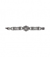 Ultra-chic fancy crystal bracelet from celeb-approved New York accessory company RJ Graziano -Vintage-inspired look with silver toned crystals in a stylish bow pattern and fold-over clasp - Add sophisticated flair to your look with this lovely accessory - Perfect with a cocktail dress for evening or to amp up your day look