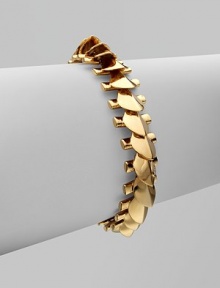 EXCLUSIVELY AT SAKS.COM This stunning, snake-inspired style features a unique, short petal fringe. 10k bright goldplated brassLength, about 7½Width, about ½Hook and eye closureImported 