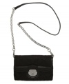 From the glossy chain links to the jacquard diamond quilting, this signature bag from Calvin Klein embodies refined style for the modern woman. A Macy's exclusive!