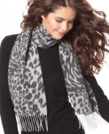 Cater to your animal instincts with this feline-inspired scarf made of wonderfully warm cashmere. By Charter Club. Cater to your animal instincts with this feline-inspired scarf made of wonderfully warm cashmere. By Charter Club.
