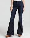 7 For All Mankind Jeans - High Waist Flare Jeans in Deep Blue Creek Wash