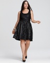 Luxe lace embellishes this pretty Love Ady dress, creating a ladylike update to the always-essential LBD.