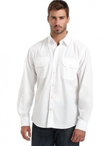 THE LOOKPoint collarFront button closureLong button cuff sleevesChest button flap pocketsTHE MATERIALCottonCARE & ORIGINMachine washImported THE LOOKPoint collarFront button closureLong button cuff sleevesChest button flap pocketsTHE MATERIALCottonCARE & ORIGINMachine washImported