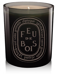 The classic Feu de Bois scent presented in a mouth-blown glass, colored during production for a shiny finish that lets you see the candle flame. Feu de Bois is a very sophisticated blend of rare wood essences. It evokes the characteristic fragrance of a real wood fire.Woody50-60 hours burn timeKeep wick trimmed to ½ to ensure optimal useHand poured and made in France10.2 oz.