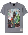 Enter the dragon. This Rolling Stones commemorative t-shirt breathes some fire into your casual style.