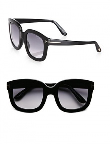 Classic acetate sunglasses with signature logo temples. Available in black with gradient grey lens.Signature T logo temples100% UV protectionMade in Italy Classic acetate sunglasses with signature logo temples. Available in black with gradient grey lens.Signature T logo temples100% UV protectionMade in Italy