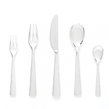 Designed by Andrée Putman, Christofle's Vertigo flatware demonstrates the artist's modern sensibility through fluid and graceful curves. Designed by Andrée Putman, Christofle's Vertigo flatware demonstrates the artist's modern sensibility through fluid and graceful curves.