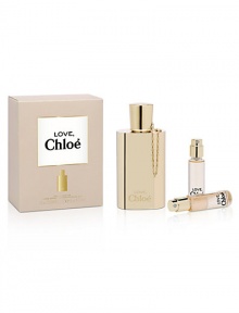Love, Chloé introduces a unique purse spray for women on-the-go. The signature Love, Chloé fragrance is captured in a shiny metallic bottle that lets you keep a bottle of Love, Chloé with you at all times. It's a bold, timeless, and sleek new design that you can personalize. Includes: 0.34 oz. X 3 Love, Chloé introduces a unique purse spray for women on-the-go. The signature Love, Chloé fragrance is captured in a shiny metallic bottle that lets you keep a bottle of Love, Chloé with you at all times. It's a bold, timeless, and sleek new design that you can personalize. Includes: 0.34 oz. X 3