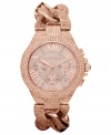 High-style in rosy shine from Michael Kors' Camille watch collection.