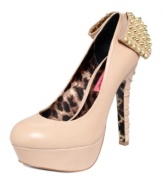 There's no better revenge than looking fabulous. With an oversized bow covered in spiked studs, the Vendeta platform pumps by Betsey Johnson will make sure you get the last word.