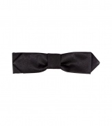 Channel old-fashion elegance in this classic silk bowtie from Hugo - Slim silk bowtie - Pair with a slim suit and dress shoes