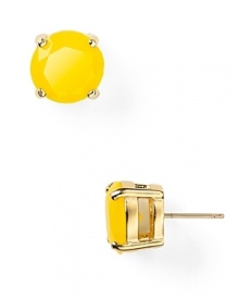 A classic design takes a modern twist. kate spade new york's elegant studs charm with off-beat fluorescent stones.