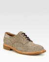 Supremely soft suede brogues are a significant wardrobe essential for the modern man of style, designed to perfect any casual or dress ensemble.Suede upperLeather liningPadded insoleRubber soleMade in Italy