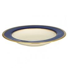 Inspired by privately commissioned presidential dinnerware, this fine china features stately navy bands and a gold border etched with patriotic stars. Inspired by privately commissioned presidential dinnerware, this fine china features stately navy bands and a gold border etched with patriotic stars.