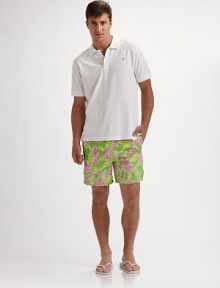 An essential part of any man's wardrobe in a premier Pima cotton knit. Two-button placket Logo chest embroidery Pima cotton Machine wash Imported An essential part of any man's wardrobe in a premier Pima cotton knit. Two-button placket Logo chest embroidery Pima cotton Machine wash Imported