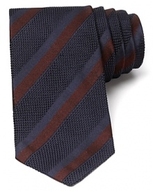 Crafted with a slightly narrower width, this ties signals your fine, modern taste yet still keeps its eye on the classics for a timeless appeal. Crafted with a slightly narrower width, this ties signals your fine, modern taste yet still keeps its eye on the classics for a timeless appeal.