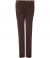 Channel the sophisticated side of the 1970s in these luxe corduroy trousers from Etro - Flat front, belt loops, off-seam pockets, back welt pockets with buttons, creasing at legs - Style with a matching blazer, a printed button down, and suede ankle boots